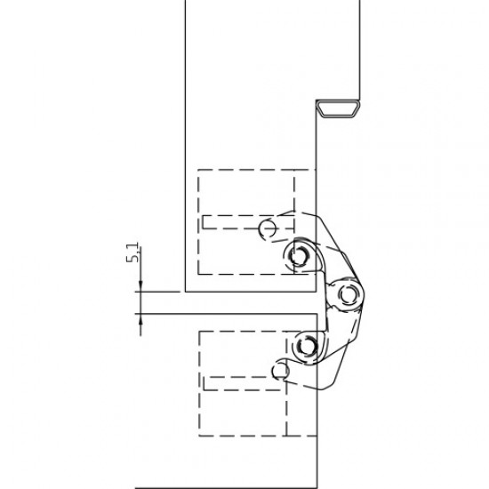 Concealed hinge ANSELMI AN 160 3D (506) Black (60 kg/2 pcs)