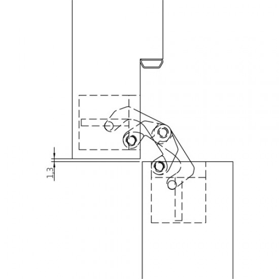 Concealed hinge ANSELMI AN 160 3D (506) Black (60 kg/2 pcs)