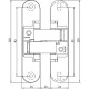 Concealed hinge ANSELMI AN 160 3D (506) Black (60 kg/2 pcs)