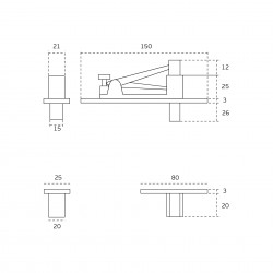 Svārsts PIVOT eņģe JNF IN.05.206 Augšējā daļa līdz 80 kg