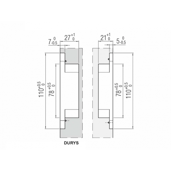 Slēptā eņģe K1060 Black (60kg/2gab.)