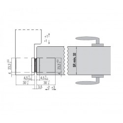 Hidden Hinge K6100 Black (45kg/2gab.)