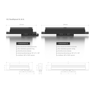 Маятниковая петля PORTA PIVOT STEALTHPIVOT NL