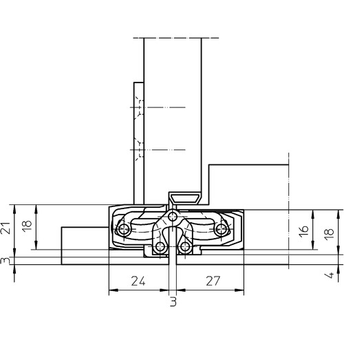 Slēptas eņģes TECTUS TE 240 3D Black (60 kg / 2 gab.)