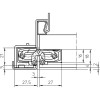 Slēptas eņģes TECTUS TE 240 3D Black (60 kg / 2 gab.)