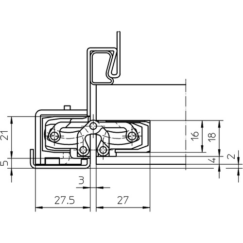 Slēptas eņģes TECTUS TE 240 3D Black (60 kg / 2 gab.)