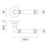 Handle APRILE BERULA R7S — antique bronze