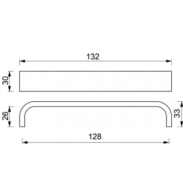 Furniture handle 1053 — black