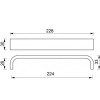 Furniture handle 1053 — black