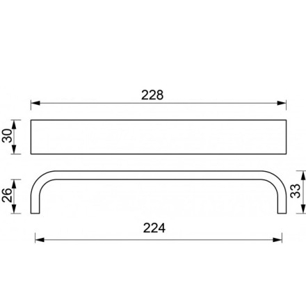 Furniture handle 1053 — black