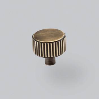 Furniture handle barrington round knob — dark brass