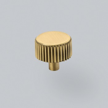 Furniture handle barrington round knob — brushed brass