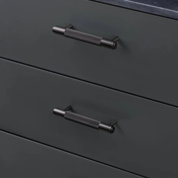 Furniture handle BUSTER + PUNCH CROSS — dark bronze