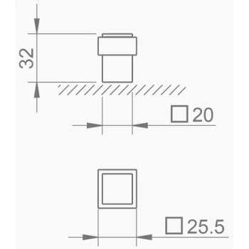 Durvju balsts Tupai 2617 Q — matēts hroms