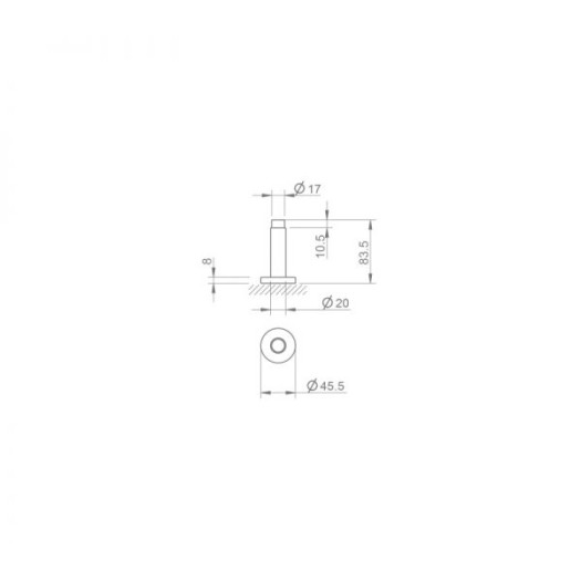 Door support TUPAI 2619 — stainless steel