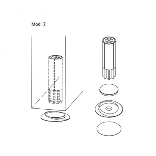Glued/Screwed magnetic door stop STOPPINO MOD 2.5 — black