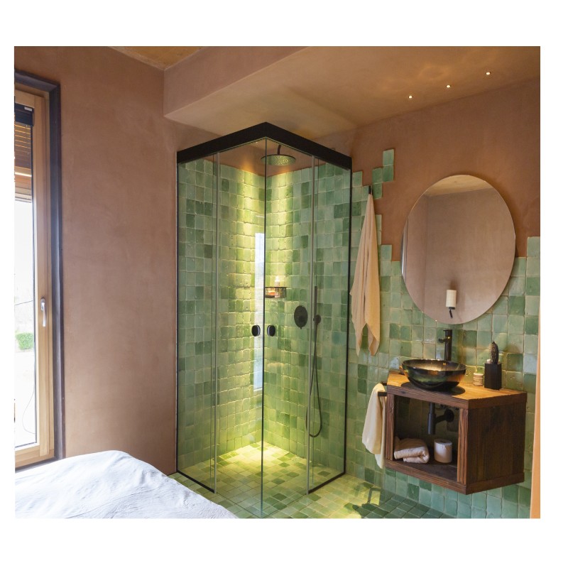 SAHECO corner shower cabin system VAHO GLASS SV-X50 90º