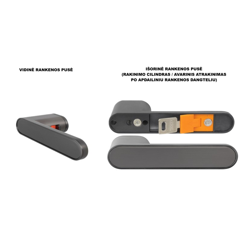 Ручка со встроенным замком GRIFFWELT MINIMAL RD — антрацит