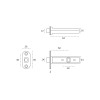 Magnetic lock with plate JNF IN.20.153 — stainless steel