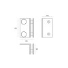 Glass holder JNF IN.05.305 wall-Glass — stainless steel