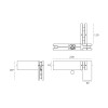 Side bracket with Pivot axis JNF IN.81.115.1 — stainless steel
