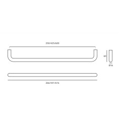 Towel holder IN.41.141.16 — stainless steel