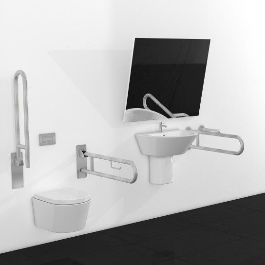 Folding armrest with paper holder 800 mm