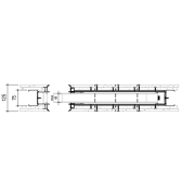 Rimless sliding door cassette ERMETIKA ABSOLUTE EVOKIT (125 mm / 2 GK)