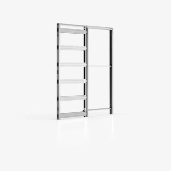 Bezmalu bīdāmo durvju kasete ERMETIKA ABSOLUTE EVOKIT (125 mm / 2 GK)
