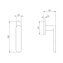 Window handle NUDA PURE — bronze