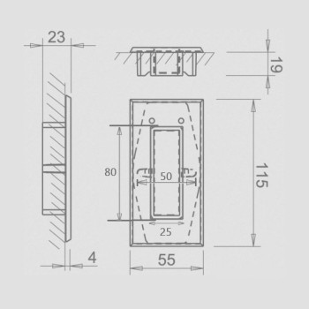 Bīdāmo durvju rokturis TUPAI 2650 Q 153 — melna