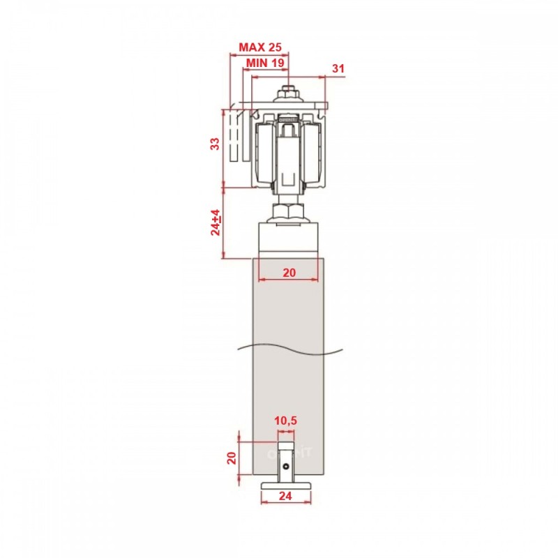 FLUID CLASSIC CORSA С двухсторонним механизмом плавного закрытия до 80 кг
