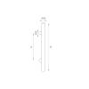 Pull handle MADLO — black (from 300 mm to 2000 mm length)