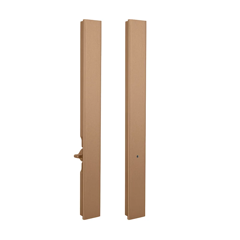 Pull door handle SECRET with integrated lock — bronze