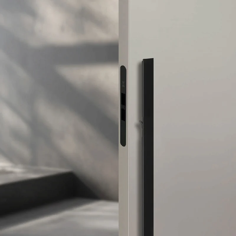 Pull door handle SECRET with integrated lock — black