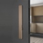 Pull door handle SECRET with integrated lock — bronze