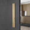 Pull door handle SECRET with integrated lock — matt brass