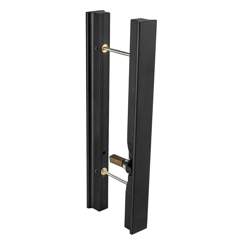 Pull door handle SECRET with integrated lock — black