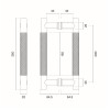 Pull door handle STERK 1770 — matt copper PVD