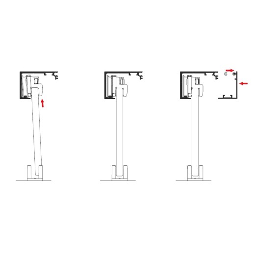 Sliding glass door system MICRO 50 to 80 kg