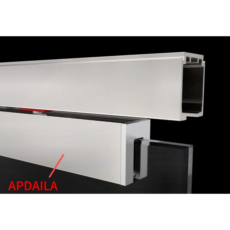 Sliding glass door system VETRO 40 CORSA with finish for handles up to 80 kg