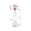 Ceiling rail SAHECO STAR FTI 48x47 mm