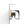 Sliding glass door system SAHECO BLOQ SV-Q110 up to 110 kg