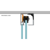Sliding glass door system SAHECO BLOQ SV-Q110 up to 110 kg