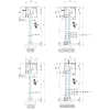 Sliding glass door system SAHECO BLOQ SV-Q110 up to 110 kg