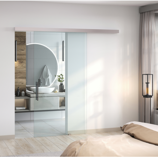 Sliding glass door system SAHECO BLOQ SV-Q110 up to 110 kg