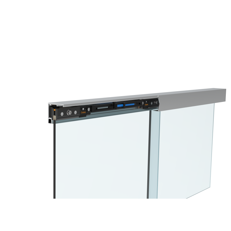 Sliding glass door system SAHECO BLOQ SV-Q110 up to 110 kg