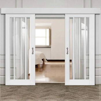 SAHECO sinhronizēta pretējo 2 durvju sistēma ar 2 "SOFT CLOSE" bremzēm līdz 90 kg