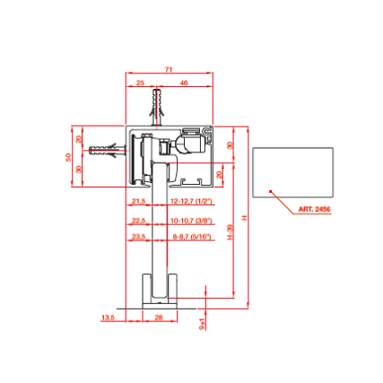 Sliding glass door system MICRO 50 to 80 kg