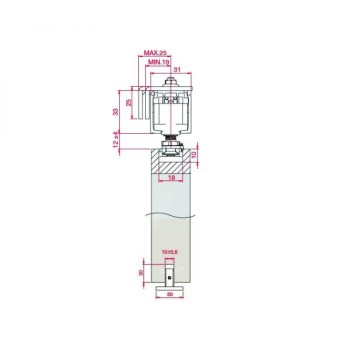 FLUID ECLETTICA CORSA ar 2 virzienu "Soft close" līdz 80 kg